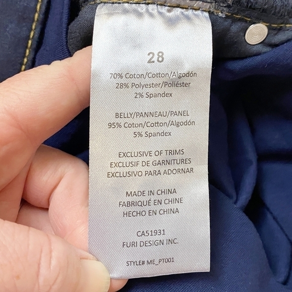 Modern‎ Eternity Skinny Maternity Jeans 28 6 small dark blue stretch over bump - Picture 9 of 10